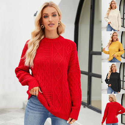 Casual round neck sweater