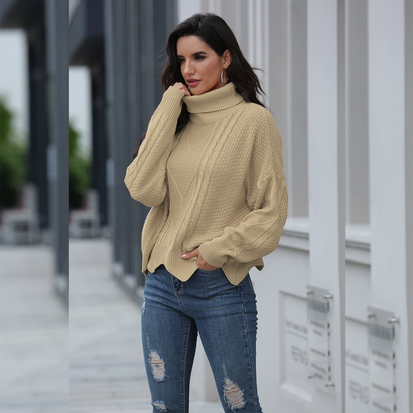 Loose solid colored Sweater