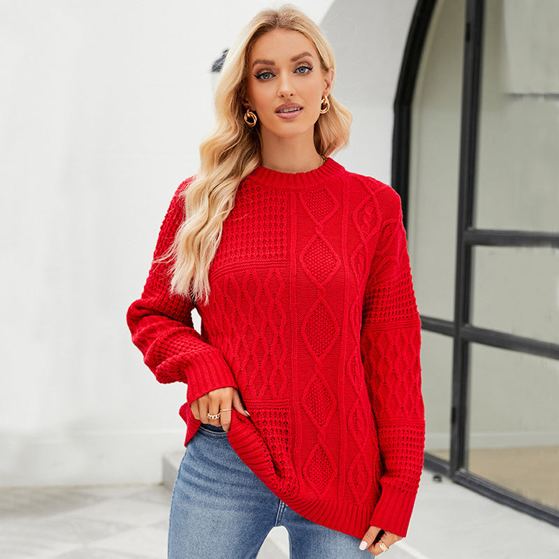 Casual round neck sweater